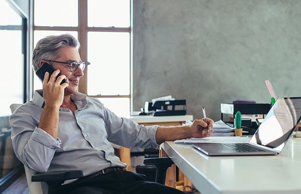 businessman on phone