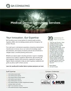 QA Consulting Brochure Cover