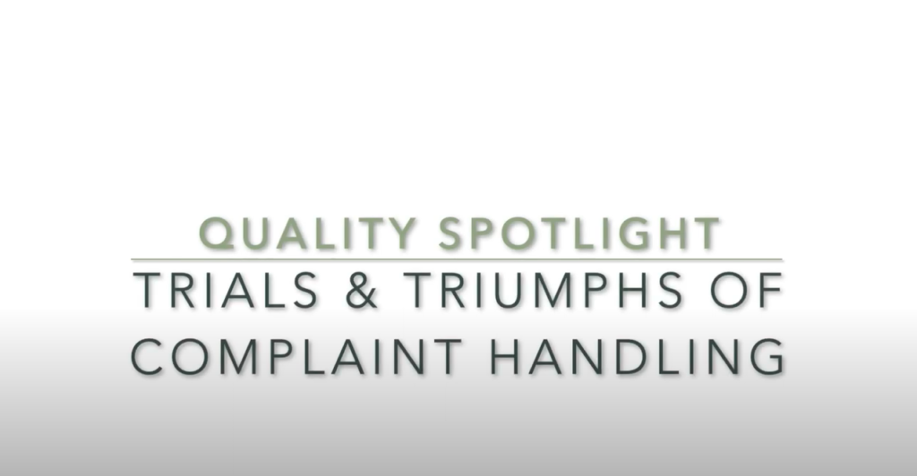Image and Link to Video Trials and Triumphs of Complaint Handling